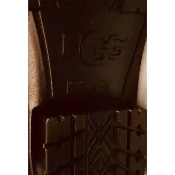 UGG Sienna Women's Black Gloss Mid-Calf Rain Boots Size 7 - Picture 5 of 5